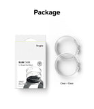 Google Pixel Watch Case | Slim - Retail packaging for two clear slim protective cases for Google Pixel Watch.