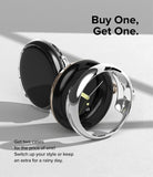 Google Pixel Watch Case | Slim - Two clear protective cases for a Google Pixel Watch displayed on a white surface.