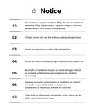 Quick & Go | Grip Bike Mount - A numbered list of seven safety notices regarding weight limits, usage, and maintenance.