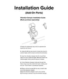 Quick & Go | Bike Mount Vibration Damper Add-on - Line art diagram showing installation steps for a phone mount damper.