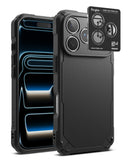 [Bundle] iPhone 17 Pro | Rugged Gear Magnetic - iPhone 17 Pro | Rugged Gear Magnetic - Black rugged phone case with magnetic camera lens protector on a white background.