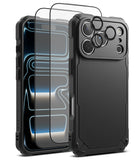 [Bundle] iPhone 17 Pro Max | Rugged Gear Magnetic - iPhone 17 Pro Max | Rugged Gear Magnetic - Black rugged phone case with screen protector and lens covers.