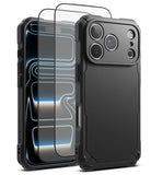 [Bundle] iPhone 17 Pro | Rugged Gear Magnetic - iPhone 17 Pro | Rugged Gear Magnetic - Black rugged phone case and screen protector for iPhone 17 Pro.