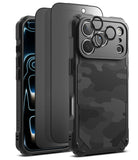 [Bundle] iPhone 17 Pro Max | Rugged Gear Magnetic - iPhone 17 Pro Max | Rugged Gear Magnetic - Black camo phone case with screen protector and lens covers.