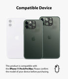 iPhone 11 Pro / Pro Max | Camera Styling - Three iPhones showing black camera lens protectors installed on the rear.