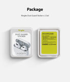 Ringke Airpods Pro Dust Guard Sticker - Two white product packages showing AirPods Pro and technical specifications.