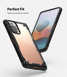 Redmi Note 10 Pro / 10 Pro Max Case | Fusion-X - Black rugged phone case with clear back on a Redmi Note 10 Pro.