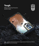 Redmi Note 10 Pro / 10 Pro Max Case | Fusion-X - Rugged phone case on dark, rocky debris with military-grade drop protection.