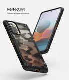 Redmi Note 10 Pro / 10 Pro Max Case | Fusion-X - Camouflage phone case with black frame and precise cutouts.