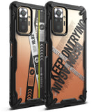 Redmi Note 10 Pro / 10 Pro Max Case | Fusion-X Design - Redmi Note 10 Pro / 10 Pro Max Case - Two Fusion-X phone cases with black bumpers and graphic-printed clear backs.