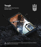 Redmi Note 10 Pro / 10 Pro Max Case | Fusion-X Design - Redmi Note 10 Pro / 10 Pro Max Case - Fusion-X phone case with military-grade protection resting on dark, rocky debris.