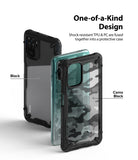 Redmi Note 10 / 10s Case | Fusion-X - Two Redmi Note 10 phones in black and camo black shock-resistant protective cases.