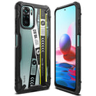 Redmi Note 10 / 10s Case | Fusion-X Design - Redmi Note 10 / 10s Case - Fusion-X Design - Rugged black protective case with a clear back featuring graphic prints.