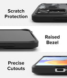 Xiaomi Redmi Note 11 Pro / 11 Pro 5G Case | Fusion - Three panels showing phone case features: camera protection, raised screen bezel, and precise port cutouts.