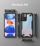 Redmi Note 11 Pro Plus Case | Fusion-X Plus - Multiple views of a rugged black phone case on a Redmi Note 11 Pro Plus.