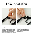 Redmi Note 11 Pro Plus Case | Fusion-X Plus - Hands demonstrating how to attach and remove the soft bumper from the case.