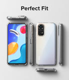 Xiaomi Redmi Note 11 / 11S Case | Fusion - Clear protective case shown from front, back, and side angles on white.