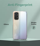 Xiaomi Redmi Note 11 / 11S Case | Fusion - Comparison showing a smudged phone case versus a clean Ringke Fusion case.