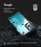 Redmi Note 11T 5G / Poco M4 Pro 5G Case | Fusion-X - Protective phone case on dark, rocky ground with debris flying.
