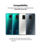 Redmi Note 9 Pro / 9 Pro Max Case | Fusion-X Design 02. Cross - Four Redmi Note 9 series phones in different colors.