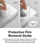 Xiaomi Redmi Note 13 Pro / Poco X6 Case | Fusion-X - Hands peeling protective film from the inside and outside of a case.