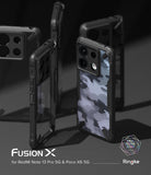 Xiaomi Redmi Note 13 Pro / Poco X6 Case | Fusion-X - Multiple black Fusion-X phone cases with grey camo back panels.