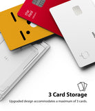 Card Holder | Slot [3 Cards] - A clear Ringke card holder displaying three stacked credit cards against a white background.