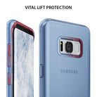 Galaxy S8 Case | Air - Aqua blue phone case showing raised edges around the screen and camera for protection.