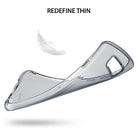 Galaxy S8 Plus Case | Air - Flexible, translucent smoke black phone case floating with a white feather and text.