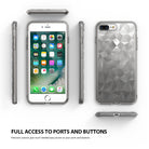 iPhone 8 Plus / 7 Plus Case | Air Prism - Multiple views of a clear, geometric-patterned phone case on an iPhone.