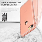 iPhone 8 / 7 Case | Air - Clear phone case on a cracked surface with text highlighting military-grade shock absorption.