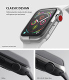 Apple Watch 3 / 2 / 1 (42mm) | Bezel Styling - Matte silver bezel accessory on an Apple Watch with comparison views.
