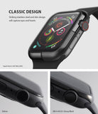 Apple Watch Series 6 / 5 / 4 / SE (40mm) | Bezel Styling - Glossy black stainless steel bezel cover on Apple Watch.