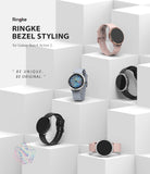 Galaxy Watch Active 2 (44mm) | Bezel Styling - Five Galaxy Watch Active 2 units with various bezel styles on white blocks.