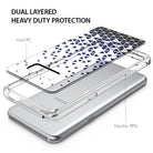 Galaxy S8 Plus Case | Fusion Deco - Exploded view showing a dual-layered phone case with a hard PC back and flexible TPU frame.