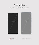OnePlus 7 Screen Protector | Dual Easy Film - Comparison graphic showing a 6.4-inch OnePlus 7 and a 6.7-inch OnePlus 7 Pro.