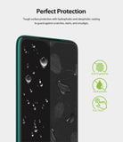 Redmi Note 8 Pro Screen Protector | Dual Easy Film - Smartphone screen with water droplets and icons for protection.