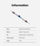 Dual Hand Slim Strap - Aurora-colored polyester hand strap with adjustable buckle and black polycarbonate connectors.