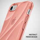 iPhone 8 / 7 / SE 2020 Case | Flow - Rose gold translucent phone case with an abstract geometric prism pattern.