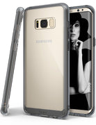 Galaxy S8 Case | Fusion - Clear protective case on a gold Samsung Galaxy S8 showing back and side views.