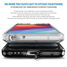 LG G6 Case | Fusion - Clear phone case with integrated dust caps covering the charging and headphone ports.