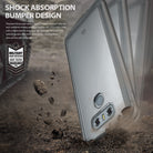 LG G6 Case | Fusion - Clear phone case hitting rocky ground with military-grade drop protection text overlay.