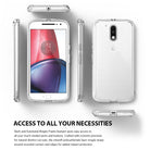 Moto G4 / G4 Plus Case | Fusion - Clear protective phone case shown from front, back, and side angles on a white background.