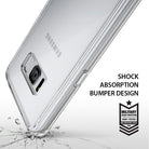 Galaxy S8 Plus Case | Fusion - Clear protective phone case on a Galaxy S8 Plus with a military-grade drop protection badge.