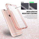 iPhone 6s / 6 Case | Fusion - Clear protective phone case shown next to a rose gold iPhone with scratch-resistant coating comparison.