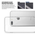 iPhone 8 Plus / 7 Plus Case | Fusion - Clear protective phone case showing scratch-resistant surface comparison.