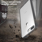 iPhone 8 Plus / 7 Plus Case | Fusion - Clear phone case with shock-absorbent bumper on a dusty, rocky ground surface.