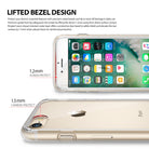 iPhone 8 / 7 / SE 2020 / SE 2022 Case | Fusion - Clear phone case showing 1.2mm screen and 1.5mm camera raised bezels.