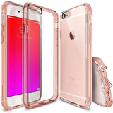 iPhone 6s / 6 Case | Fusion - Rose gold clear protective phone case shown from front, back, and side angles on an iPhone.