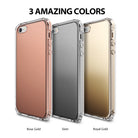 iPhone SE / 5s / 5 Case | Mirror - Three phone cases in rose gold, silver, and royal gold with clear protective bumpers.